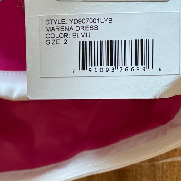 Likely Marena Strapless tube colorblock  fitted Dress pink blue NWT size 2 - Picture 9 of 9